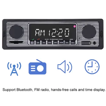Bluetooth Car Stereo Zvoka Radio Vozila MP3 Player za Eno Din Podporo USB / SD / MMC Card Reader Za Predvajanje Glasbe