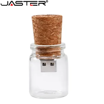 JASTER Stilsko ustvarjalne Drift steklenica + pluta USB flash drive USB2.0 4GB 8GB 16GB 32GB 64GB Fotografija Pomnilniški U disk