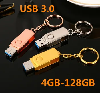 VROČE USB Flash Disk 4GB 8GB 16GB 32GB 64GB 128GB Pen Drive Keychain Memory Stick Kovinski Pendrive Klasična Oblika USB Pripomoček