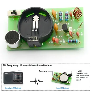CIRMECH FM Frekvence Modulacije Brezžični Mikrofon Modul DIY Kompleti FM Oddajnik 88-108MHz Odbor DIY Suite