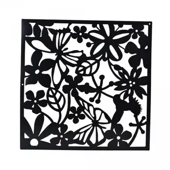 8x Cvet Stenske Nalepke, ki Visi Zaslon Plošča Soba Divider Particijo Črna