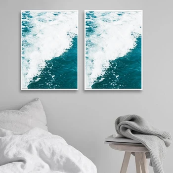 3Pcs Inkjet Oceanskih Valov Platno Plakat Slikarstvo Set Sea Spray, Stenski Plakat, Nordijska Umetnosti Slikarstva, Dom Dekoracijo 30X40cm