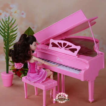 Brezplačna Dostava za klavir Dekle darilo za rojstni dan Play Set dekle dom igrače lutka Pohištvo za barbie lutka