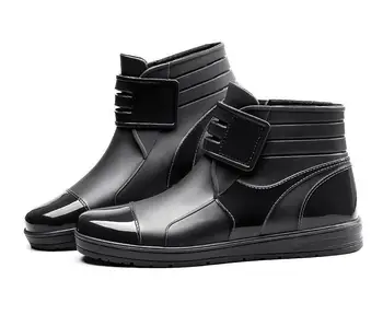2019 moške Kratke dež škornji za moške non-slip nepremočljiva obutev iz gume čevlji modni zapatos de hombre moški škornji