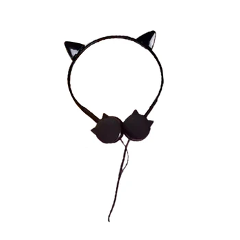 3,5 mm Žično Luštna Mačka Ušesa Obliko Slušalke z Mikrofonom Glasbe Telefon, Slušalke