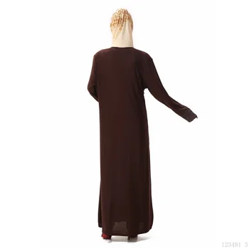 Ženske Muslimanskih Dubaj Vezenje Elegantno Abayas Arabskih Žensk Moda Obleko arabski, turški tam kaftan Ženska Oblačila Ponaredek 2-kos