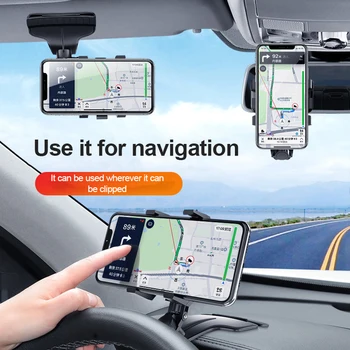 Avto Nosilec za Telefon, 360-Stopinjski GPS Navigacijski Plošči Držalo V Avtu Za Univerzalni Mobilni Telefon Clip Vesa Notranjost