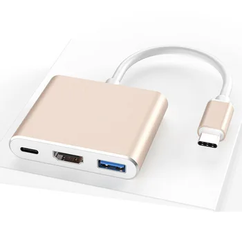 USB Tip C 3.1 Za USB-C 4K HDMI, USB 3.0 Kabel 3 V 1 Vozlišče Za Macbook Pro Vzdržljiv Design, HDMI Vmesnik