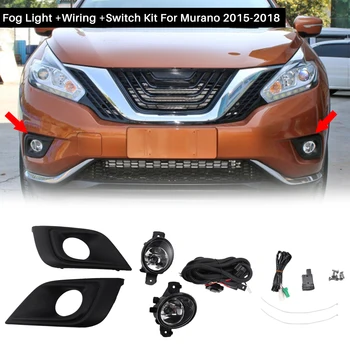 Za Nissan Murano-2018 Sprednji Odbijač Luči za Meglo Lučka za Montažo Okvirja +Napeljave +Stikalo Komplet