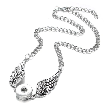 Moda trendy lepoto Nosorogovo Krila snap ogrlica 50 cm fit 18 MM snap gumbi nakit trgovini DJ0145