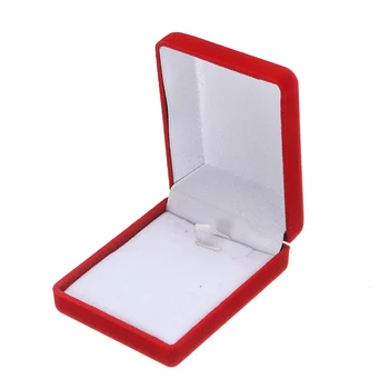 Modni Prstan Uhan Ogrlica Imetnik Predstavitev Tablice Nakit Polje Rdeče Mah Poroka Poročni Nakit Pakiranje Škatla Za Shranjevanje Primerih