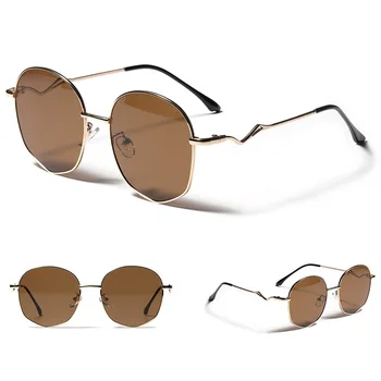 Nov Prihod 2020 Modna sončna Očala Ženske Letnik Divji Val Kovinski Okvir Načrtovanja Barvo Leče, sončna Očala Očala UV400