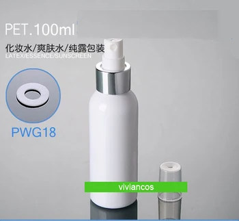 1000pcs/veliko Visoko Kakovostni 100 ml Prazno Parfum v Kozmetični Atomizerji Bela Škropilnica Plastičnih Spray Steklenice belega jasno modro