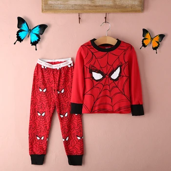 Otrok Cartoon HERO Tiskanja Pjs Oblačila, ki Malček Otroci Baby Boy Girl T-majica+Hlače Sleepwear More Pižamo Obleke, 2-8T
