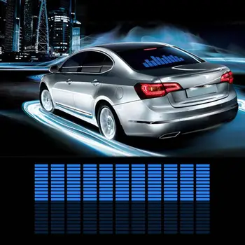 Glasbeni Ritem, Zvok Audio Aktivira Senzor Avto LED Bliskavica, Izenačevalnika Modra dodatki