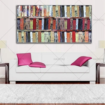 Najnovejši pop art handpainted abstraktno slikarstvo na platno sodobne wall Art Dekor pisane knjige oljna slika, soba dekoracijo doma