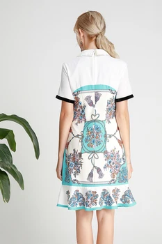 MIUXIMAO 2019 Modni Stezi Design Padec Priložnostne Obleko za Ženske Kratke Tank Luksuzni Diamanti Cvet Vintage Obleko Ženske vestidos