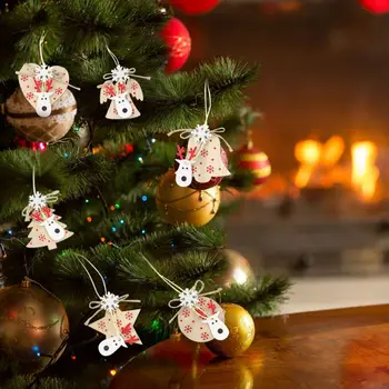 Božič Sneg Elk Glavo Okraski Božič Visi Drevo Oznake Darilni Set Okraski Za Novoletne Dekoracije, Vroče Prodaje