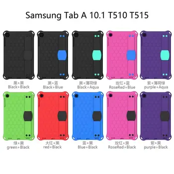 Otroci Ohišje Za Samsung Galaxy Tab 10.1 2019 T510 T515 SM-T510 SM-T515 10.1 palčni EVA Shockproof satja Stojalo za Tablične Pokrov