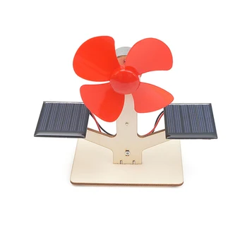 3D Puzzle DIY Solar Powered Lesene Mala Vetrnica Model Woodcraft Električni Material Komplet Izobraževalne Otroci, Otroci Igrače za VRETENO