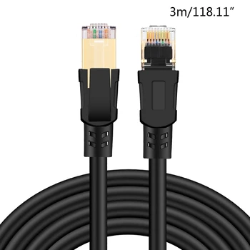 1/3/5m Banja Cat8 Ethernet Kabel Visoke Hitrosti 40Gbps SSTP Žice Internet Obliž Y5GE
