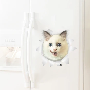 Risanke mačka zdrobljen Luknjo wc Nalepke Za kopalnico, pralni soba Dekor Nalepke Samolepilni decortion wc dekor