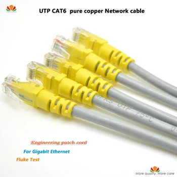100 kozarcev/veliko, 0,5 m CAT6 kabel Ethernet RJ45 omrežni kabel pozlačeni bakreni twisted pair inženir LAN linije Patch Panel Patch kabel