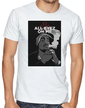 All Eyez on 2Pac Tupac Rap Oči 2018 Poletje Novih Moških Modnih Znamk, Kratek Rokav Novetly Natisnjeni T-Shirt Poletje Kul Vrhovi Tees