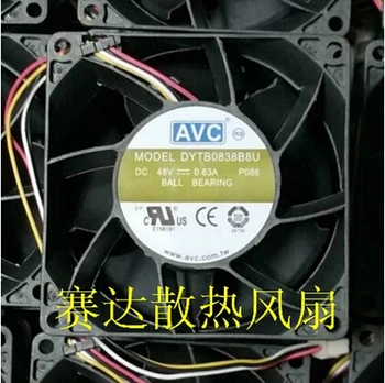 AVC 80*80*38 48V 0.63 A DYTB0838B8U štiri žice hladilni ventilator