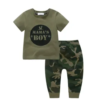 JW.Baby Boy Oblačila blagovne Znamke Poletje Otroci Oblačila Določa T-majica+Hlače Ssuit Pismo Prikrivanje Tiskanih Obleke Novorojenčka Šport Obleke