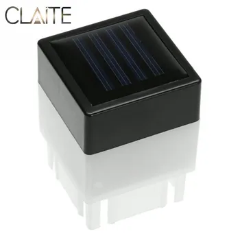 CLAITE Solar Powered Ograjo Post LED Skp Lahka Nepremočljiva Zunanji Vrt, Dvorišče Bazen Lučka za Kvadratni Luči v Sili, Ulične Svetilke