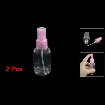 2 Kos Potovanja Večkratno uporabo Roza prozorne Plastike Prazno Spray Steklenico 50 ml