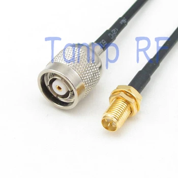 10pcs 6palcev RP-TNC moški vtič RP-SMA ženski priključek RF priključek tok 15 CM koaksialni Podaljšek skakalec kabel kabel podaljšek za RG174