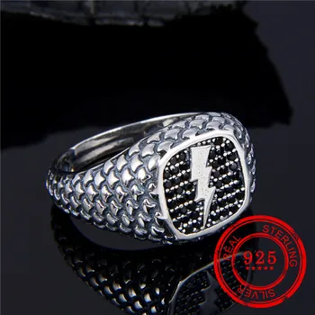Evropski in Ameriški stil resnično sterling srebro 925 obroč cirkon vdelan srebrni prstan darilo za rojstni dan srebrni nakit prstan