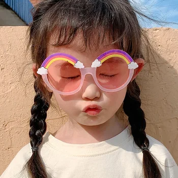 2021 Novo Vintage Otroci sončna Očala Otrok sončna Očala Krog Cvet Otroka Otrok UV400 sončna Očala Šport Dekleta Fantje Oculos De Sol