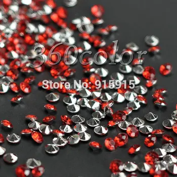Rdeče in Srebrne 1000 kos/veliko 4,5 mm 1/3Carat Akril Diamond Konfeti svate Tabela simbolov 