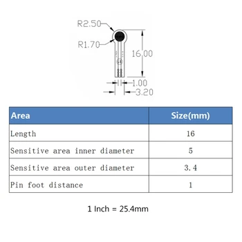 SI4-G 0-200 g Tankega Filma Tlačni Senzor Prožne Sile Senzor Visoko Občutljiv Odpornost-tip Sile Upor Upor Tlak