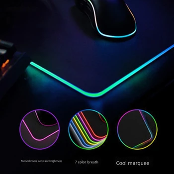 Star Nebo Velike Gaming Mouse Pad RGB LED Žareče Gamer Tipkovnice Mousepad Miši Mat za PC Računalnik Prenosni računalnik