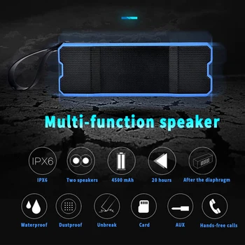 Nove Brezžične IPX6 Nepremočljiva Stolpec Zvočnik Polje Prenosna Bluetooth Audio Sprejemnik Zunanji Stereo Bluetooth Zvočnik Modra Oranžna