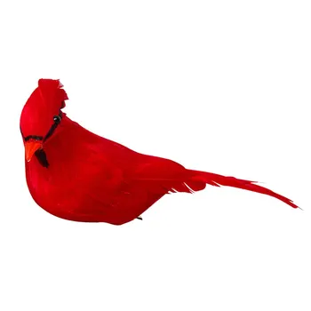 Umetni Rdeče Ptice Obliko Ornament Lepe Posnetke Na Božično Drevo Okraski Pene Ptic Festival Stranka DIY Dekor GHS99