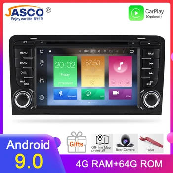 4G RAM-a, Android 9.0 Avto DVD Predvajalnik Večpredstavnostnih Odprtine Za Audi/A3/S3 Auto Radio, GPS Navigacijo Video Audio Podpora OBD2 DVR