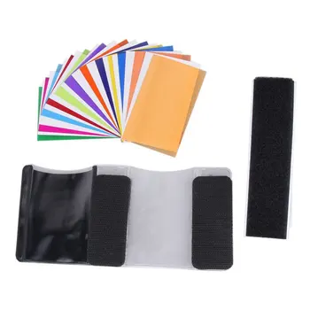 12 kosov barvna karta za Strobist Flash Gel Filtra, Barvno Ravnotežje z gumico difuzor za Razsvetljavo Za Canon/Nikon Za SONY