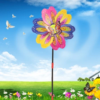 3D Metulj Cvet Vetrnica Vetrne Kolesce Dom, Vrt, Dvorišče Dekoracijo Otroci Igrače