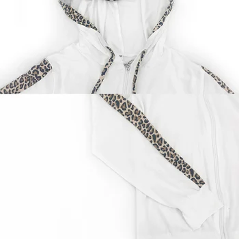 Nova Moda Priložnostne 2Pcs Ženske Leopard Dolgo Seleeve Hoodies Športne Hlače Trenirka, Majica Znoj Obleko Tek