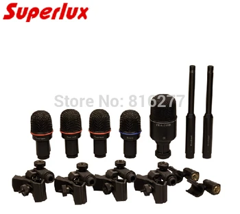 Superlux DRKK5C2 Boben mikrofon, Nastavite Instrument Mikrofon 7 kosov s posnetki paket z aluminijasto ohišje
