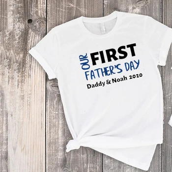 Prvi svetovni Dan Očetov Tshirt Ujemanje Oče Hčerko Srajce 2020 Moda Vrh Oče Otroka Ujemanje Majica Družino Videz Mamica in Mi nova