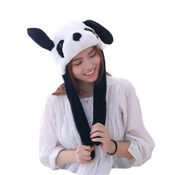 Panda klobuk pokrivala z ušesi movingm plišastih igrač klobuk plišaste igrače skp