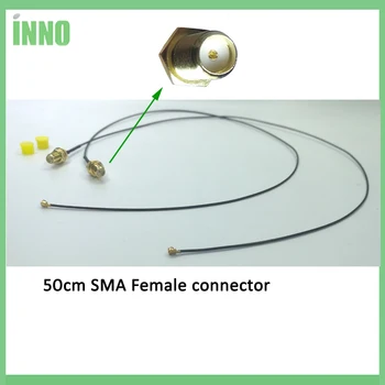 50 cm Razširitev 10p Kabel UFL za RP-SMA ženski Konektor za Anteno WiFi Podaljšek Kabel IPX prilagodljiv priključek in dolžina