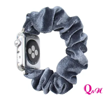 Barva Žamet Elastična Scrunchie Watch Band za Apple Watch Band 38 mm/40 mm 42mm/44 Ženske, Dekleta Trak Zapestnica za iwatch