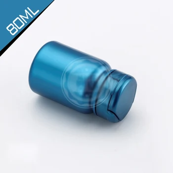 100 kozarcev 80ml Pearl Modro Barvo PET Steklenice, Kapsule/Tablete/Tablete/Prašek/Sladkarije Steklenice, Medicine Steklenice--Pearl Modra Barva Kape